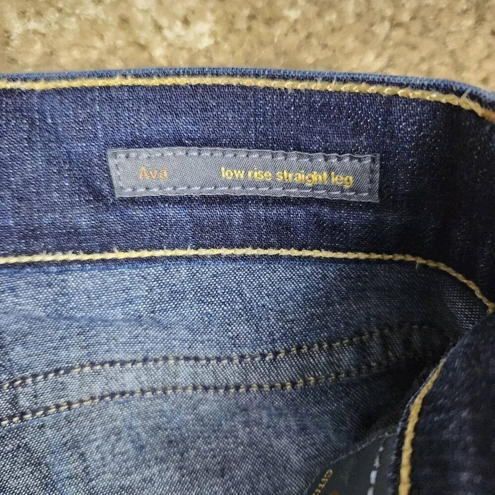 Citizens Of Humanity Dark Blue Straight Leg Jeans - Picture 6 of 15